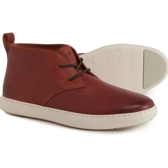 NIB FitFlop Zackery 11 44 Dark Red Chukka Ankle Boots Leather - Picture 11 of 11